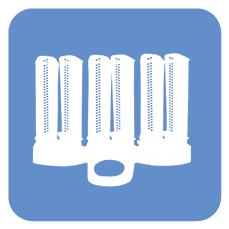 blue tissue collection chambers icon